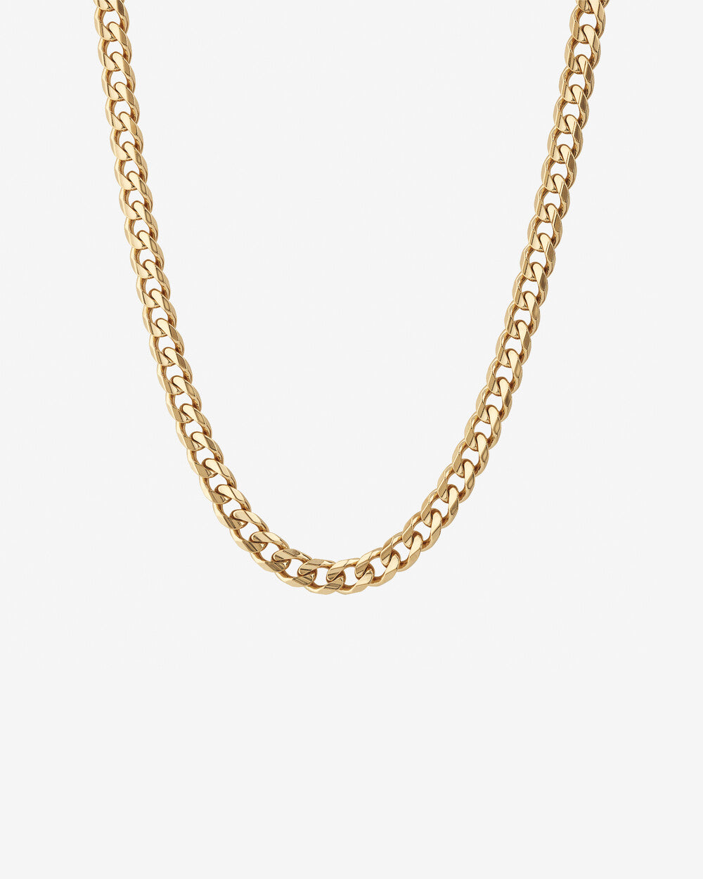 55cm (22") 6.5mm-7mm Width Solid Curb Chain in 10k Gold