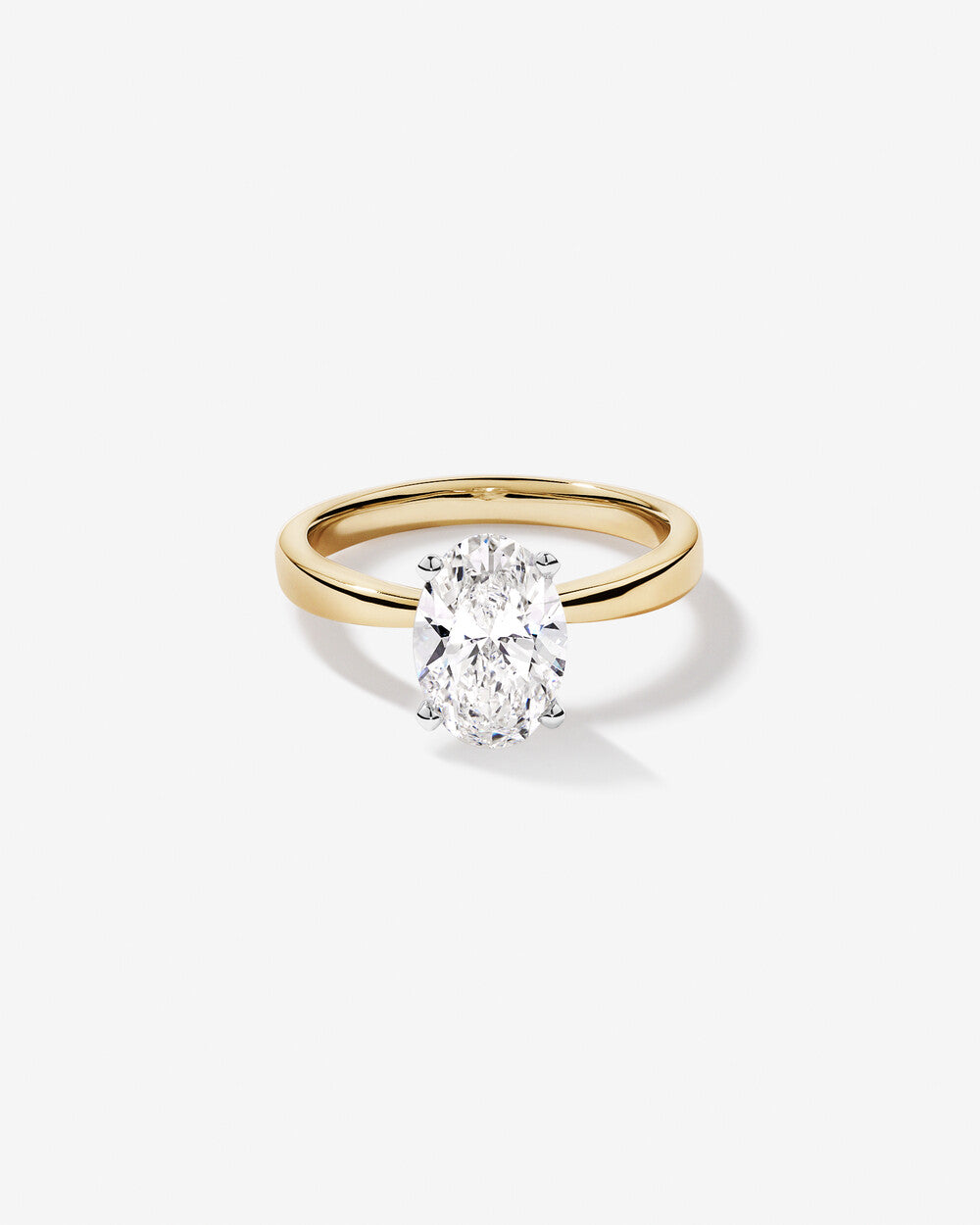2.00 Carat TW Oval Cut Lab-Grown Diamond Solitaire Engagement Ring in 14kt Gold