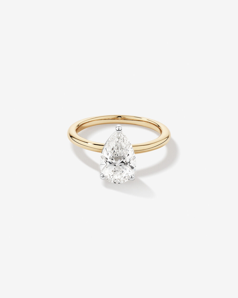 2.00 Carat  Pear Cut Lab-Grown Diamond Solitaire Engagement Ring in 14kt Gold