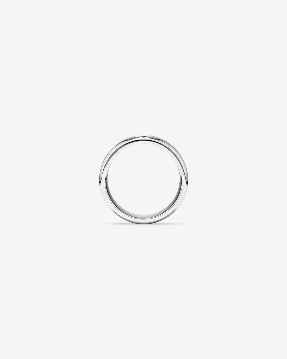 Men's Ring with 0.20 Carat of Diamonds in 14k White Gold