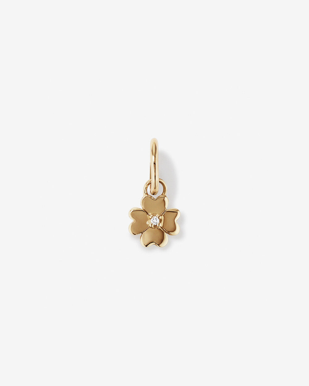 Lab Grown Diamond Four Leaf Clover Pendant in 10kt Gold By STERA