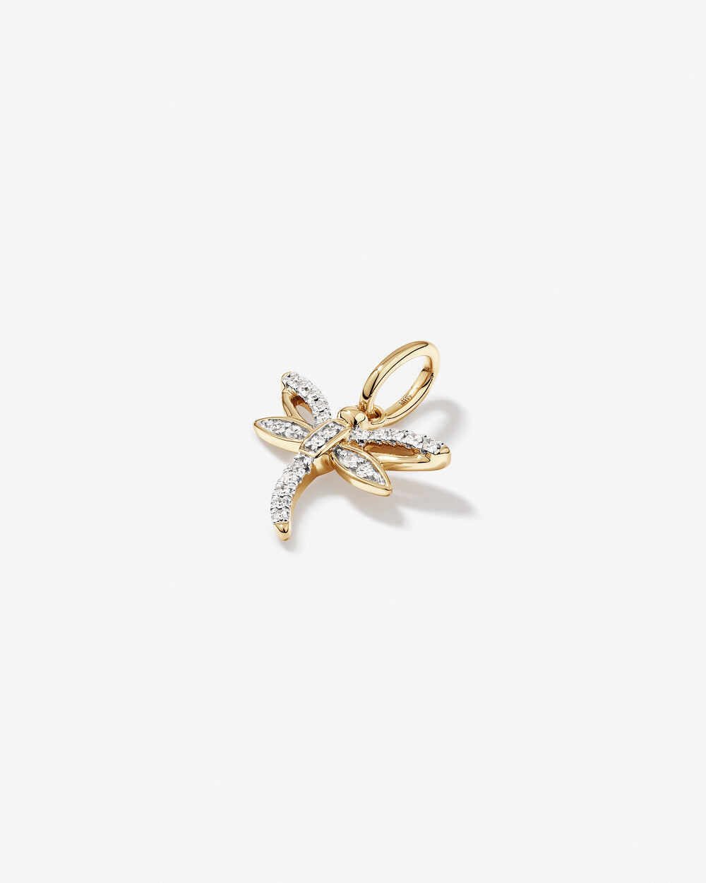 Lab Grown Diamond Dragonfly Pendant in 10kt Gold By STERA
