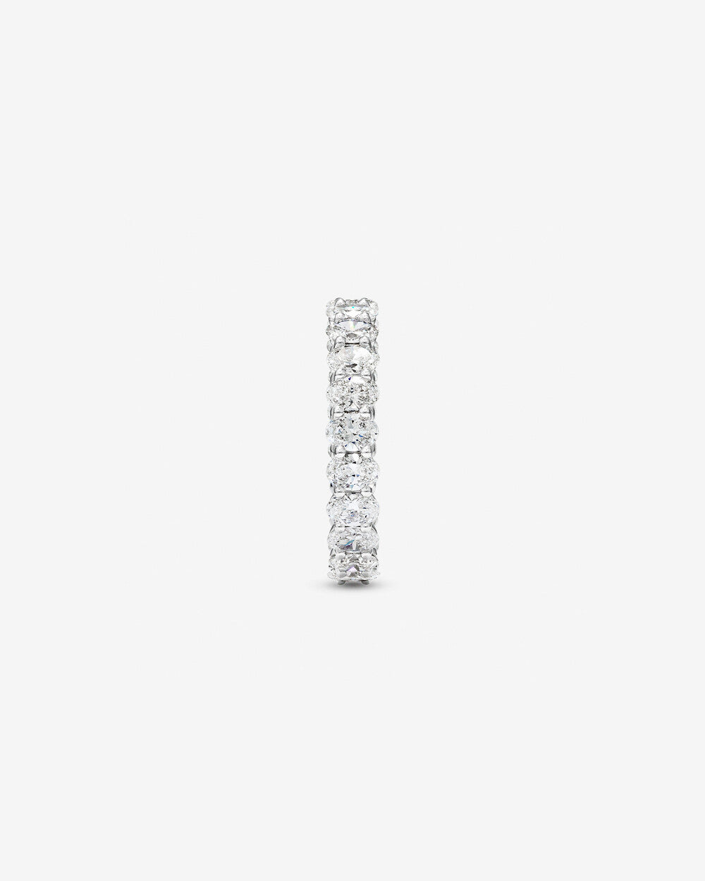 3.00 Carat Oval Lab Grown Diamond Eternity Ring in 14k White Gold