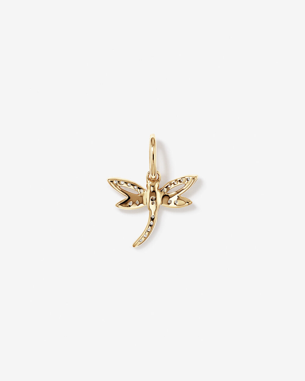 Lab Grown Diamond Dragonfly Pendant in 10kt Gold By STERA