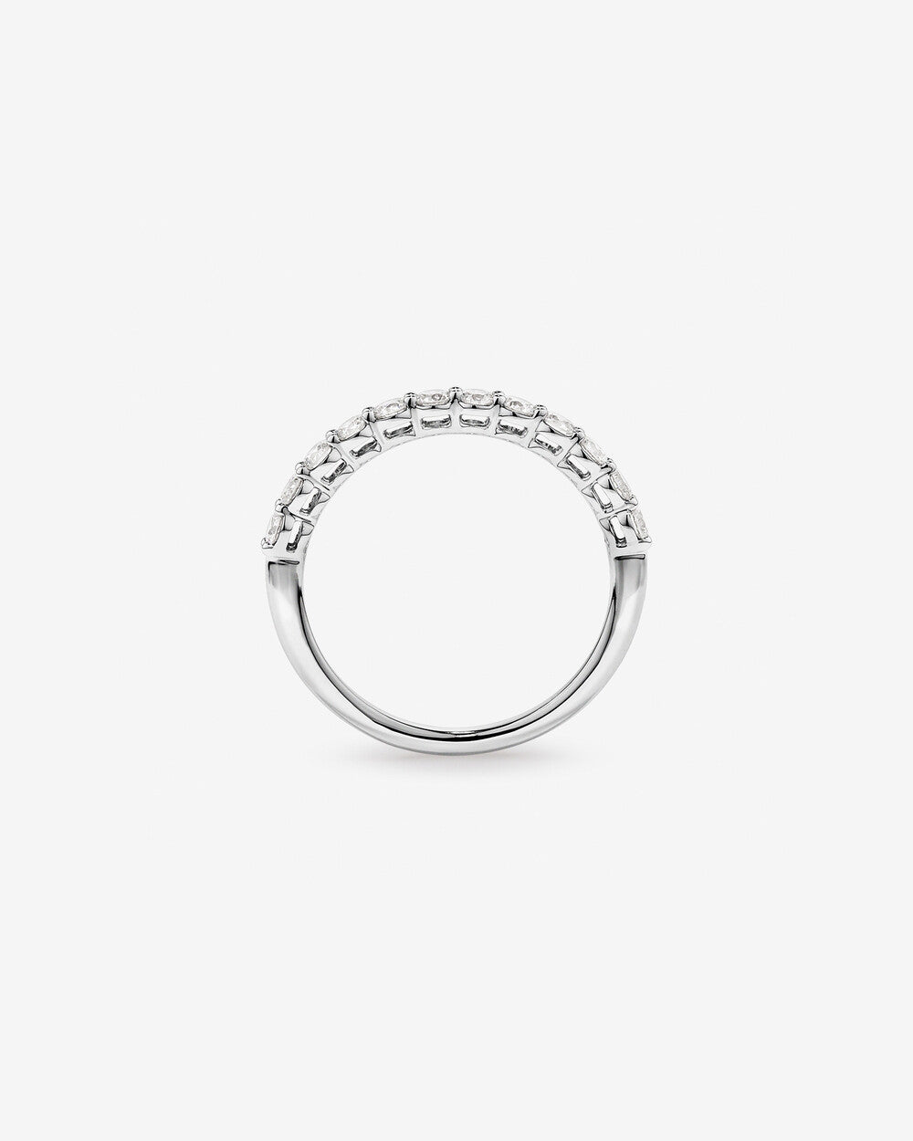 0.62 Carat Claw Set Round Brilliant Lab Grown Diamond Wedding Ring in 14k Gold