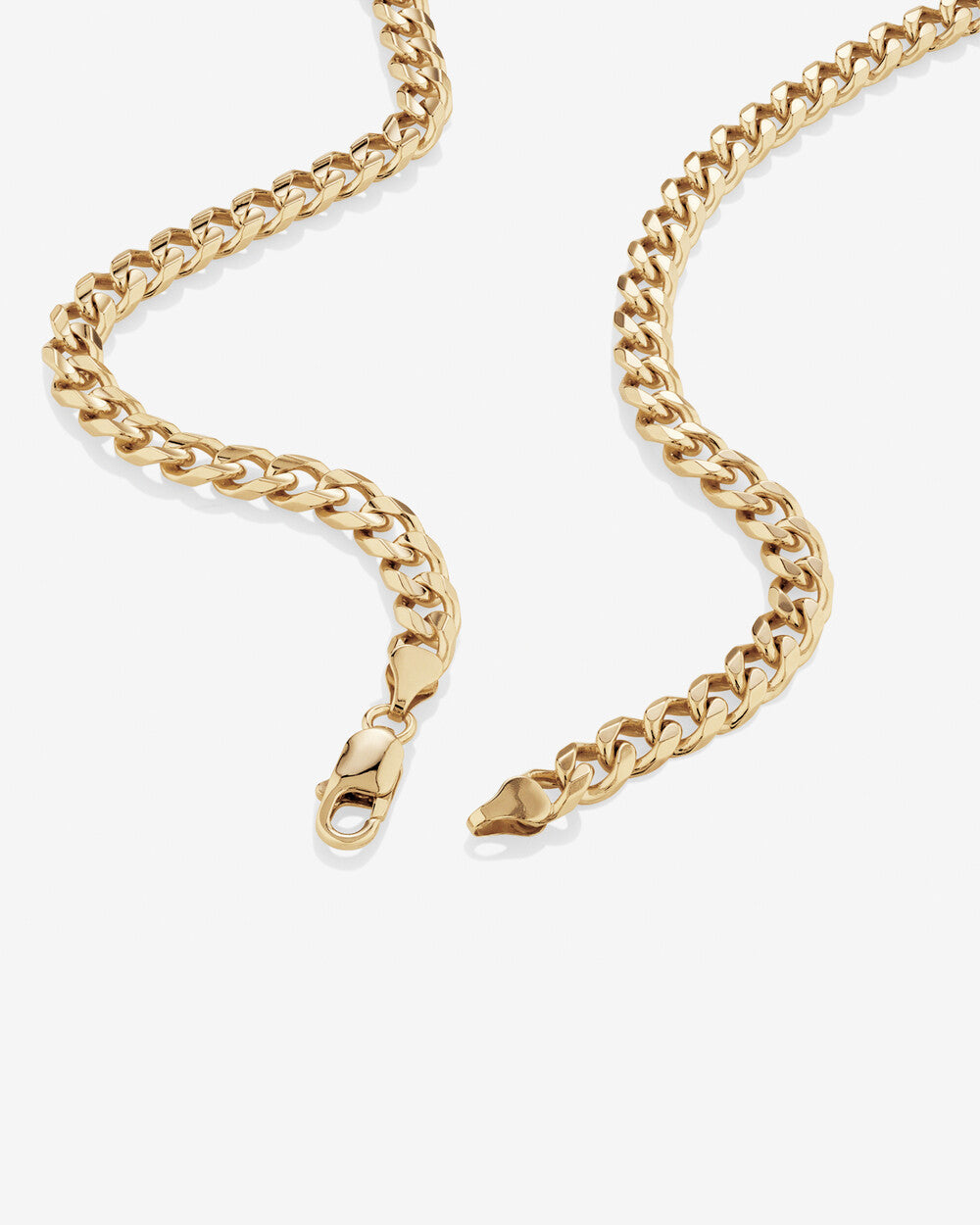 55cm (22") 6.5mm-7mm Width Solid Curb Chain in 10k Gold