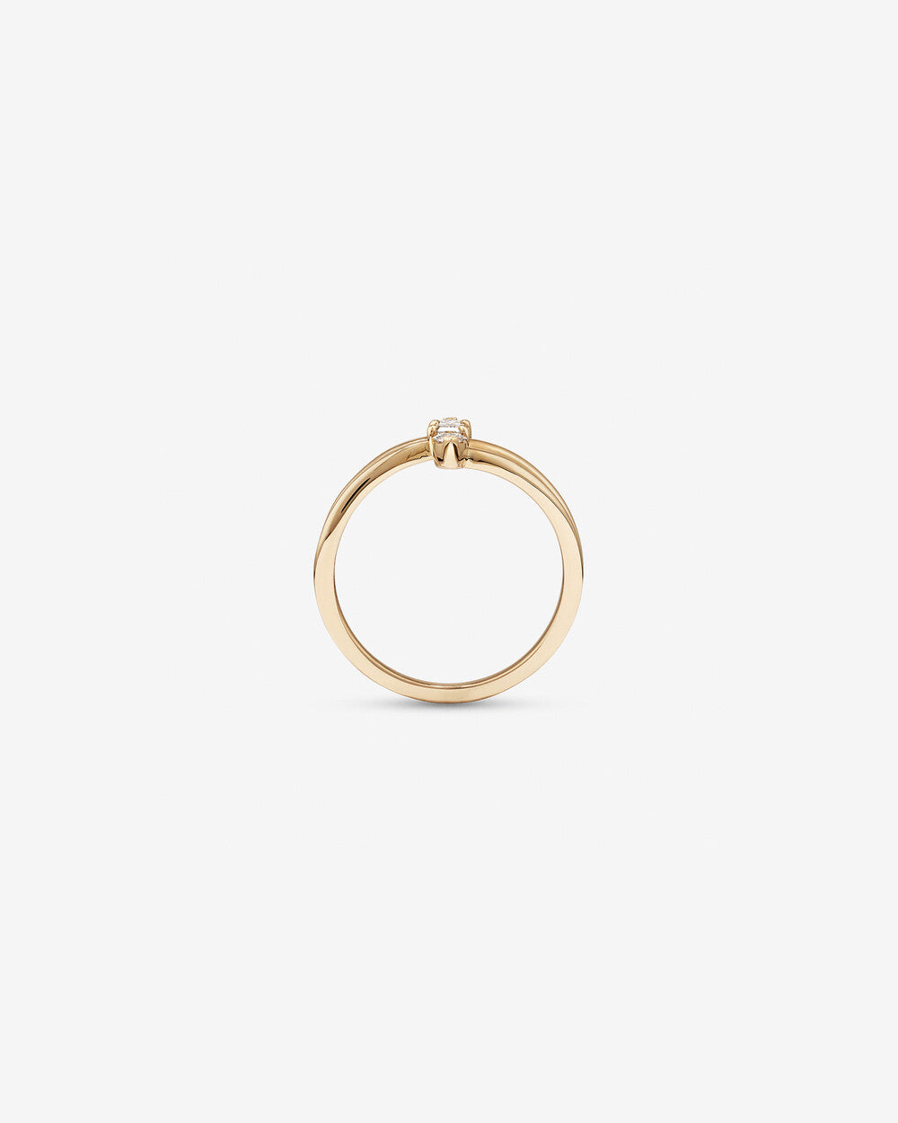 0.42 Carat TW Fancy Cut Lab-Grown Diamond 3 Stone Stacked Ring in 14kt Yellow Gold