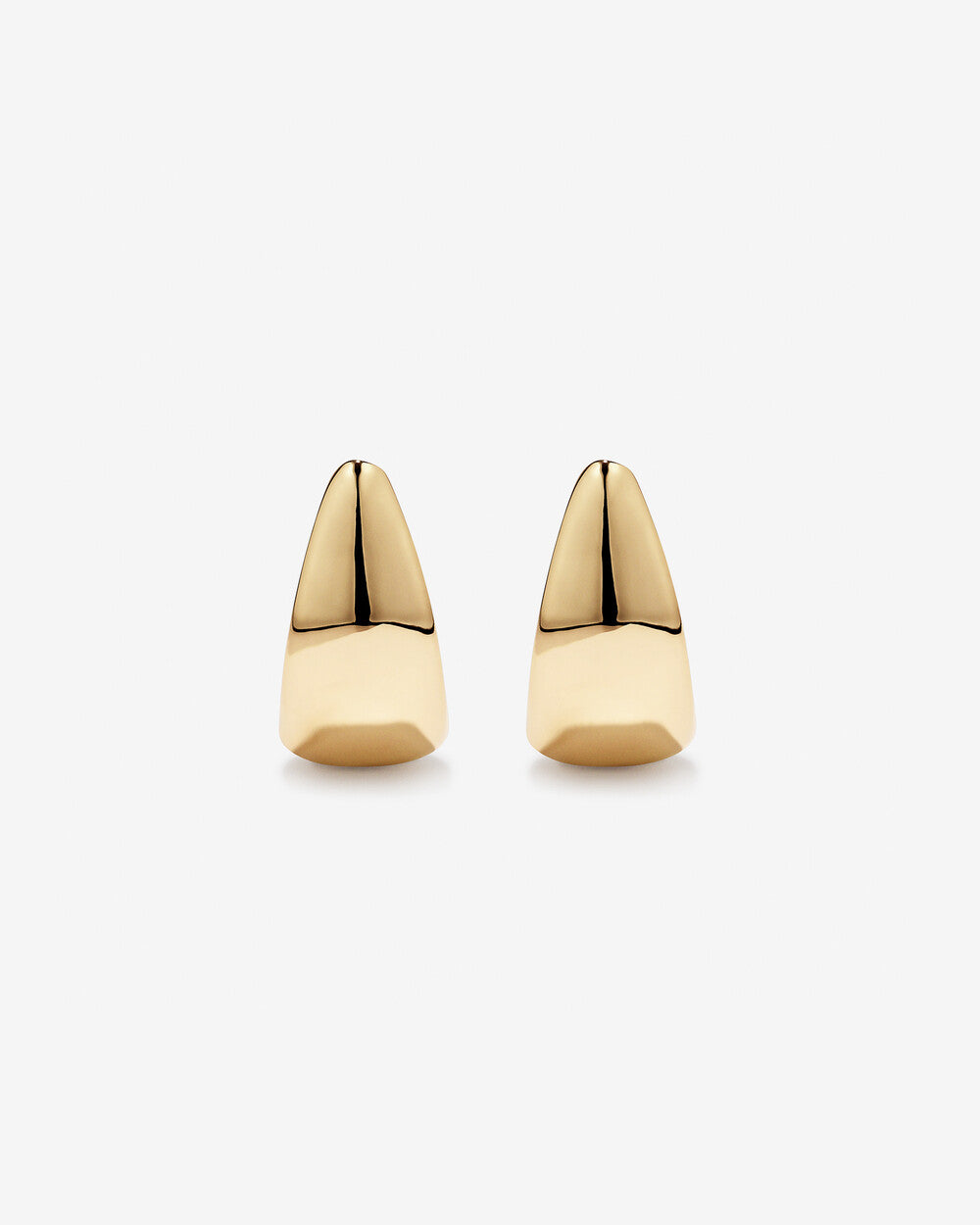 Half Hoop Dome Stud Earrings in 14k Yellow Gold