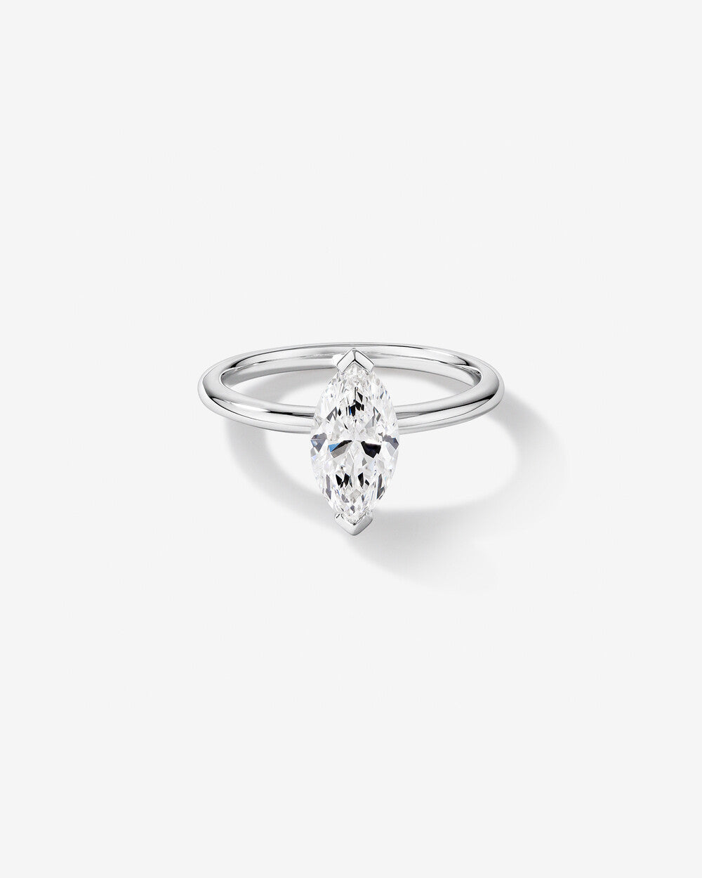 1.00 Carat Marquise Lab-Grown Diamond Solitaire Engagement Ring in 14kt Gold