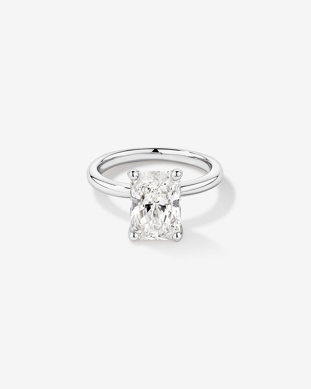 3.00 Carat Radiant Cut Lab-Grown Diamond Solitaire Engagement Ring in 14k Gold