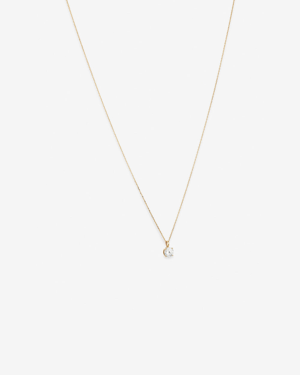 1.00 Carat Lab Grown Diamond Solitaire Pendant in 14kt Yellow Gold