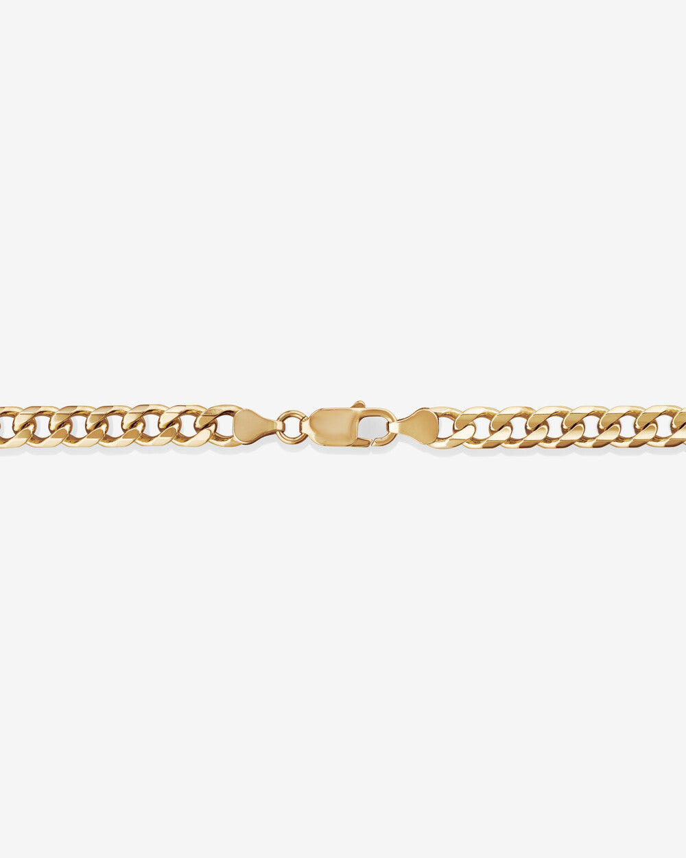 55cm (22") 6.5mm-7mm Width Solid Curb Chain in 10k Gold