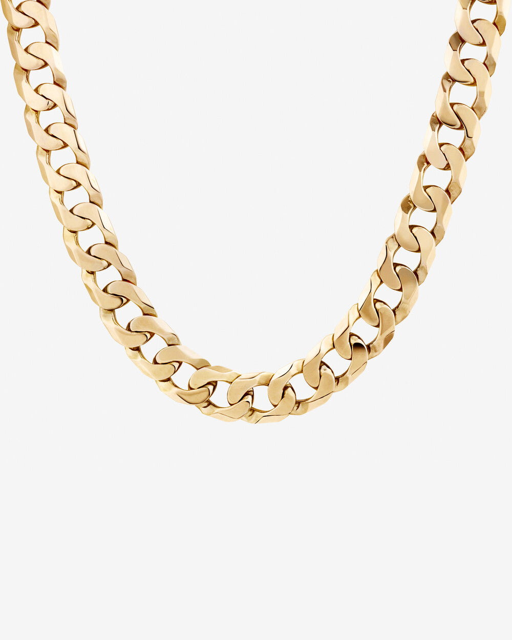 55cm (22") Solid Curb Chain in 10k Yellow Gold