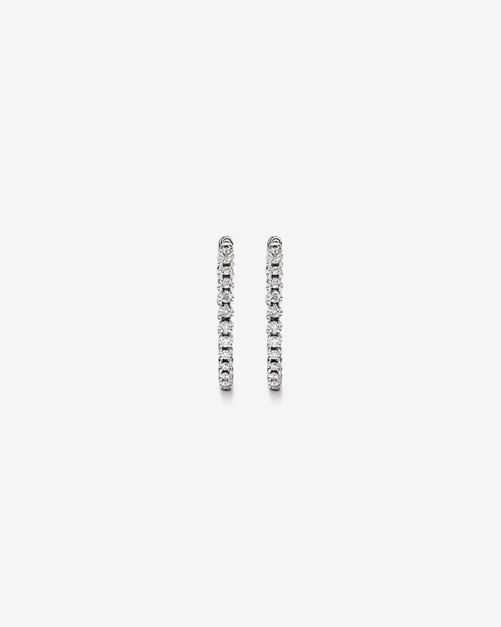 0.70 Carat Lab-Grown Diamond Hoop Earrings Set in 10k Gold