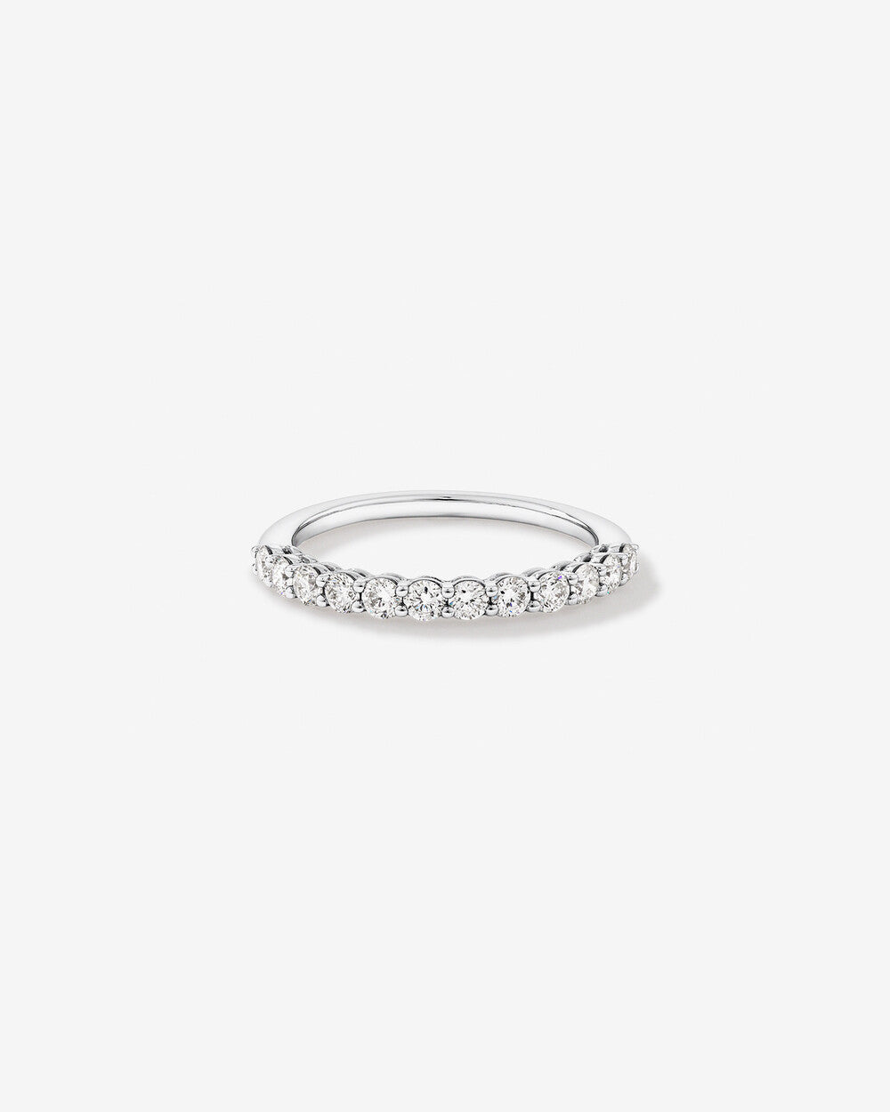 0.62 Carat Claw Set Round Brilliant Lab Grown Diamond Wedding Ring in 14k Gold