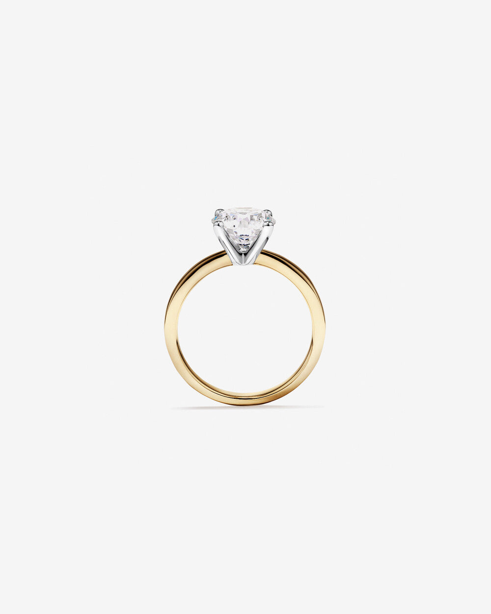 2.00 Carat  Round Brilliant Lab-Grown Diamond Solitaire Engagement Ring in 14kt Yellow and White Gold