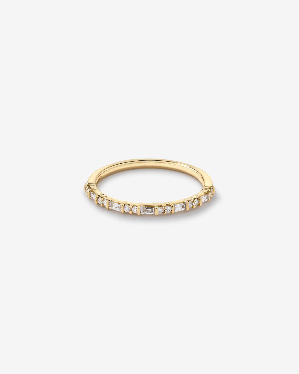 Wedding Ring with 0.22 Carat of Diamonds in 14k Yellow Gold
