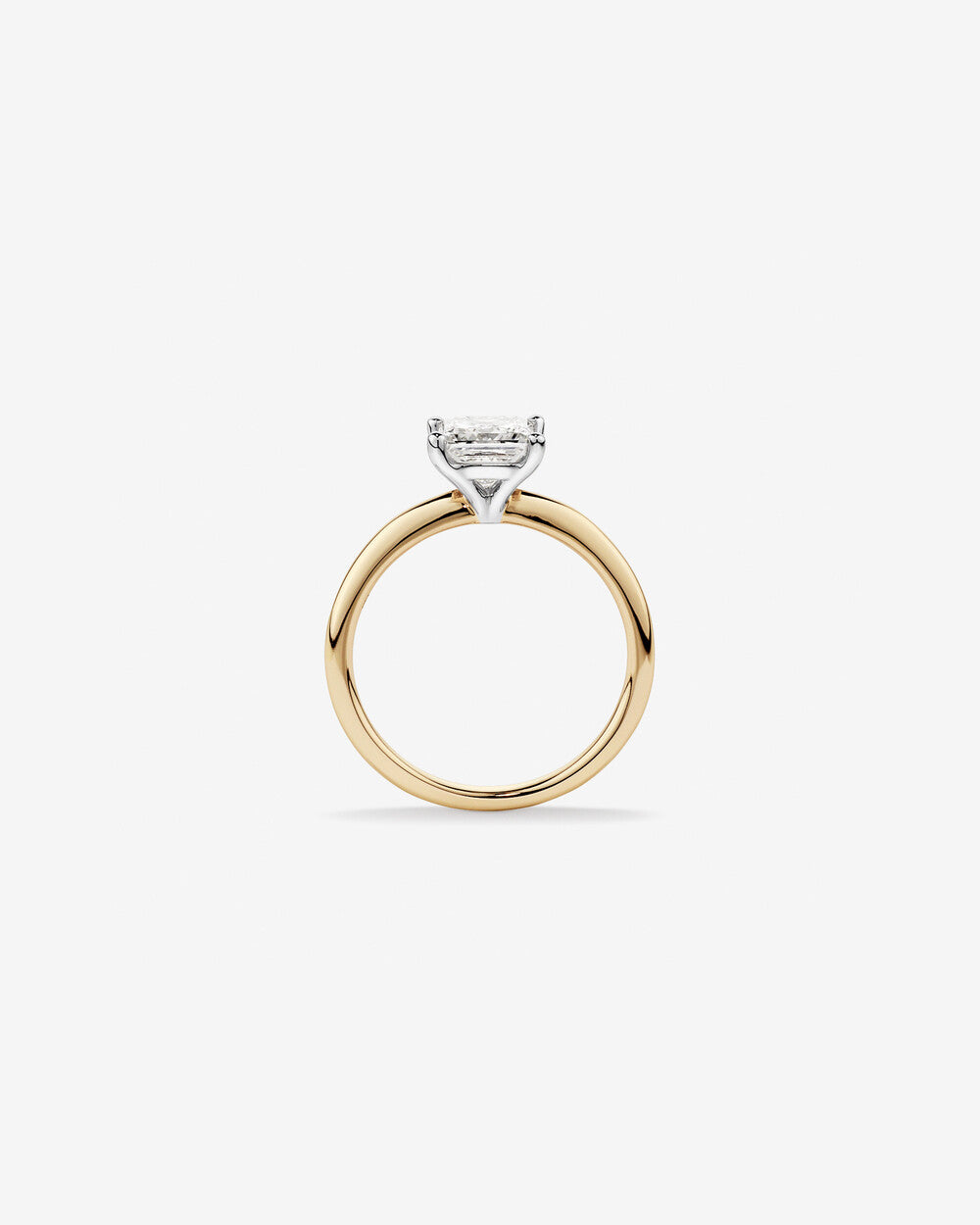 1.20 Carat Princess Cut Lab-Grown Diamond Solitaire Engagement Ring In 14kt Yellow Gold