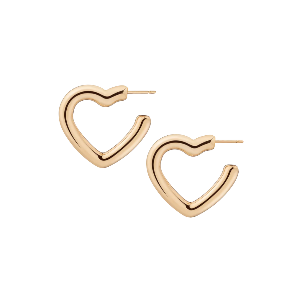 Pillow Heart Hoop Earrings By Stera