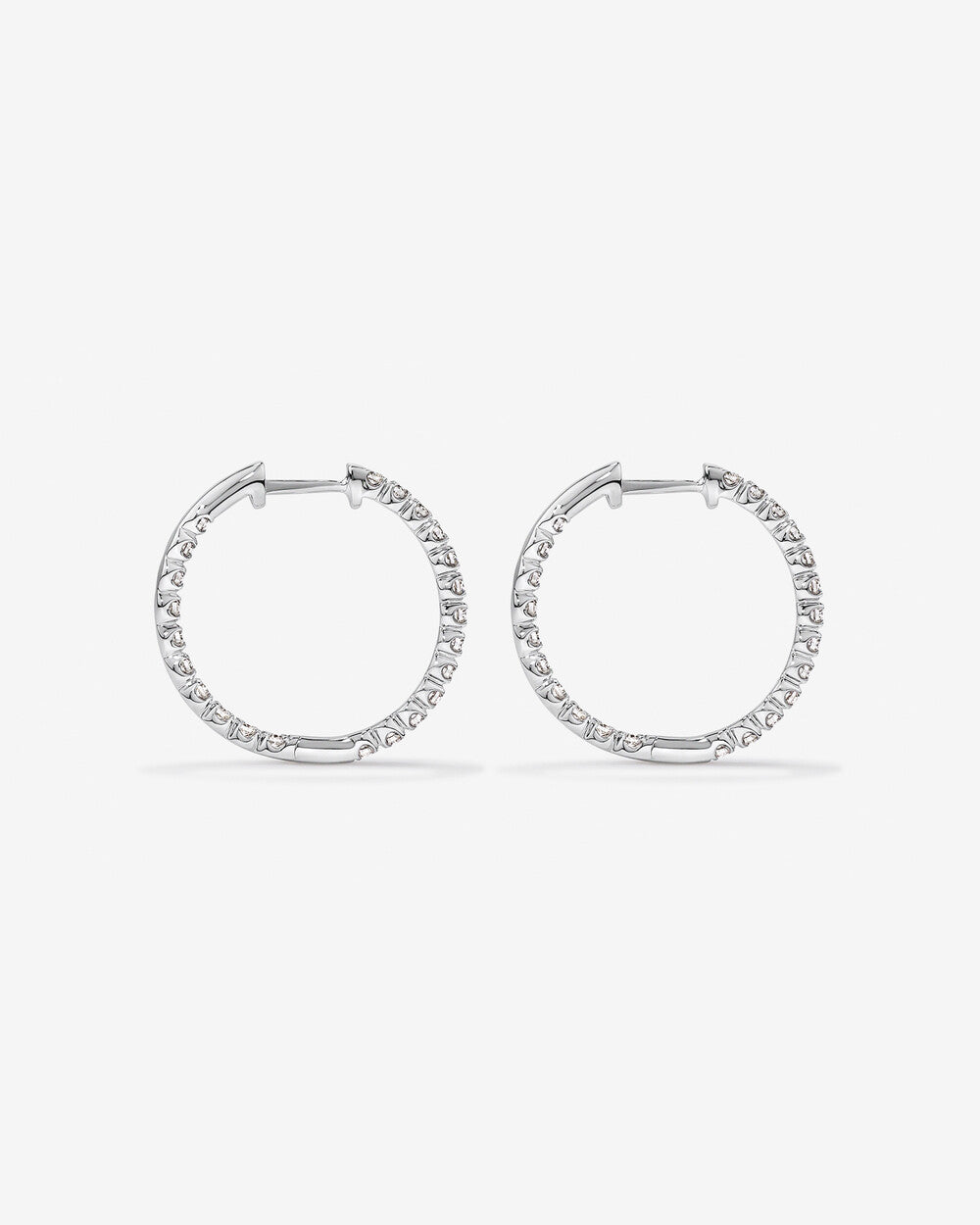 0.70 Carat Lab-Grown Diamond Hoop Earrings Set in 10k Gold