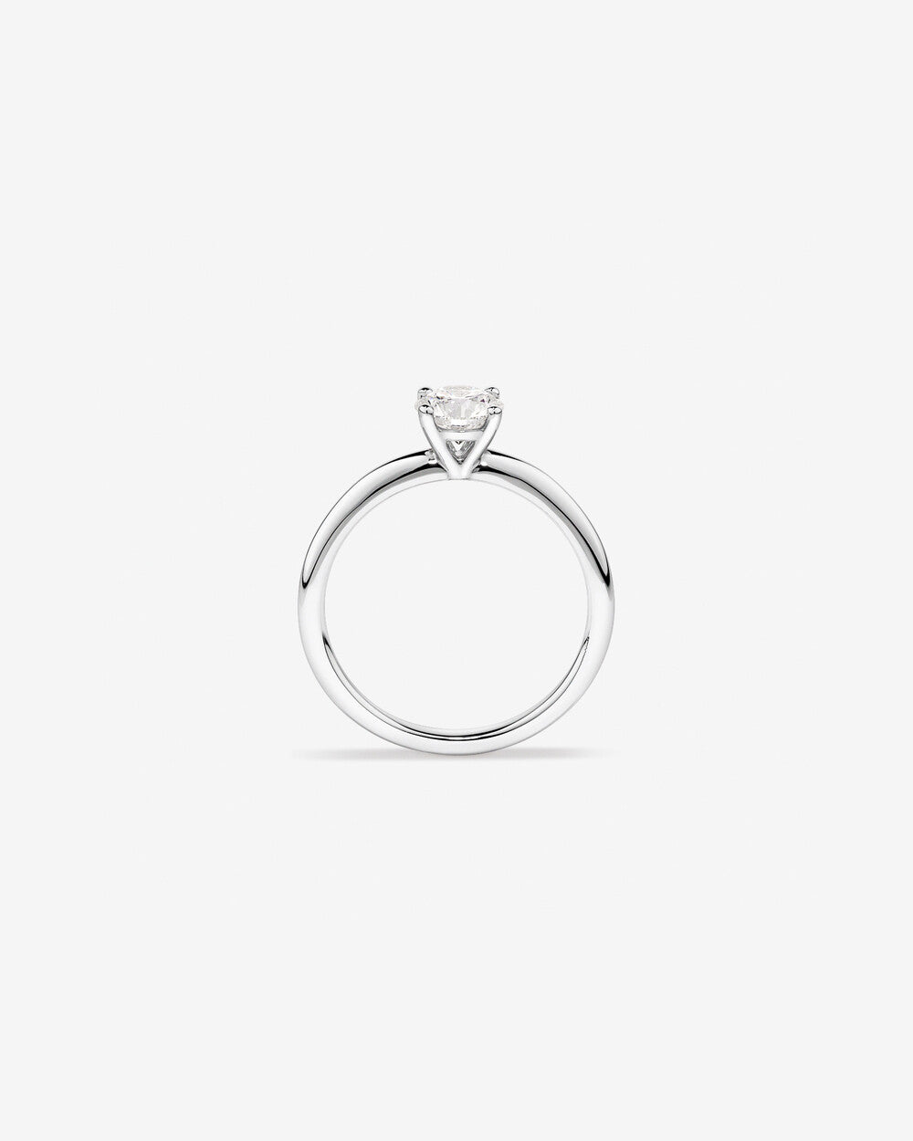 0.80 Carat TW Round Brilliant Lab-Grown Diamond Solitaire Engagement Ring in 14kt White Gold
