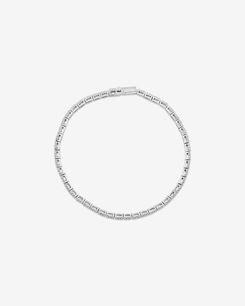4.10 Carat Baguette Diamond Tennis Bracelet in 14k Gold