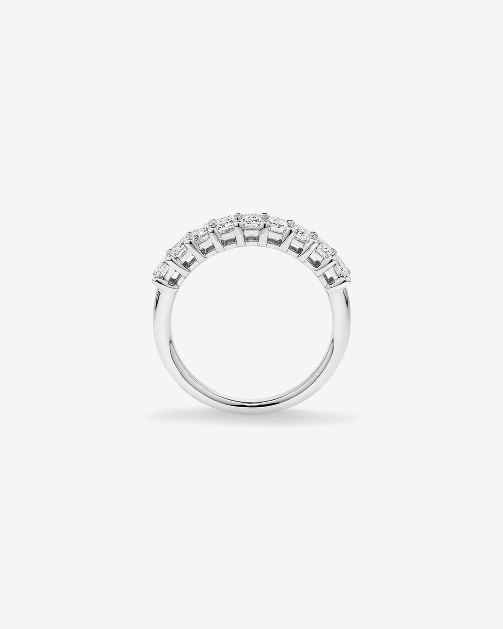 1.00 Carat Emerald Cut Lab-Grown Diamond Wedding Band in 14k White Gold