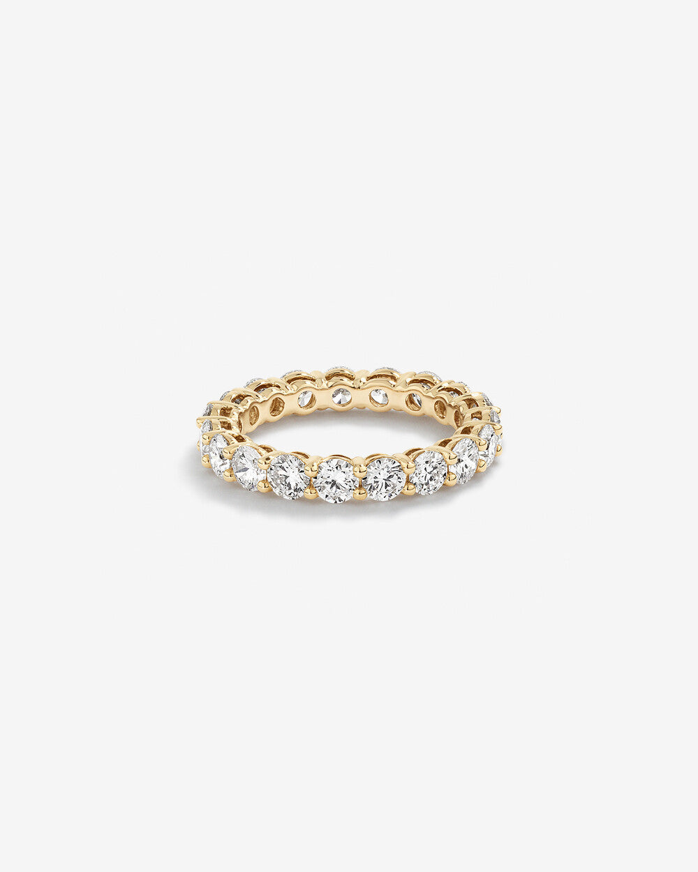 2.00 Carat Round Brilliant Lab-Grown Diamond Eternity Ring in 14kt Yellow Gold