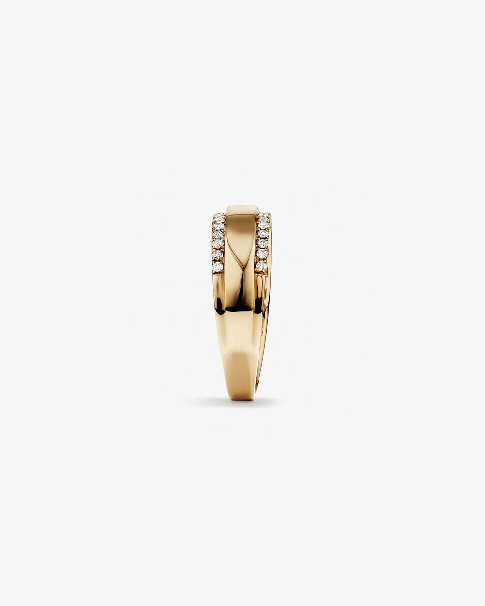 Two Row Ring with 0.40 of Diamonds In 14k Yellow Gold By Stera