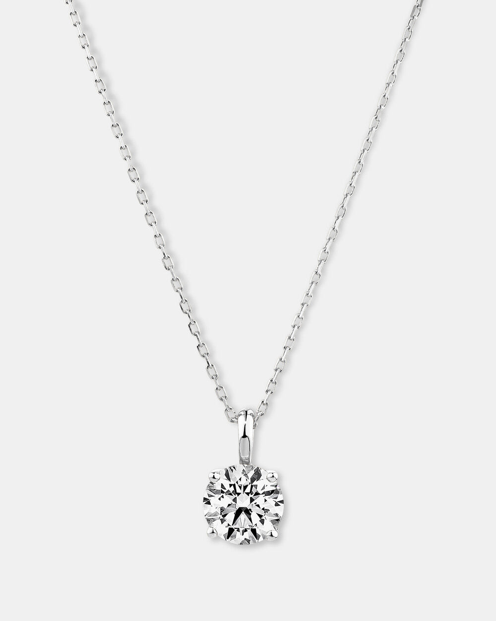 1.00 Carat Lab Grown Diamond Solitaire Pendant in 14kt Yellow Gold
