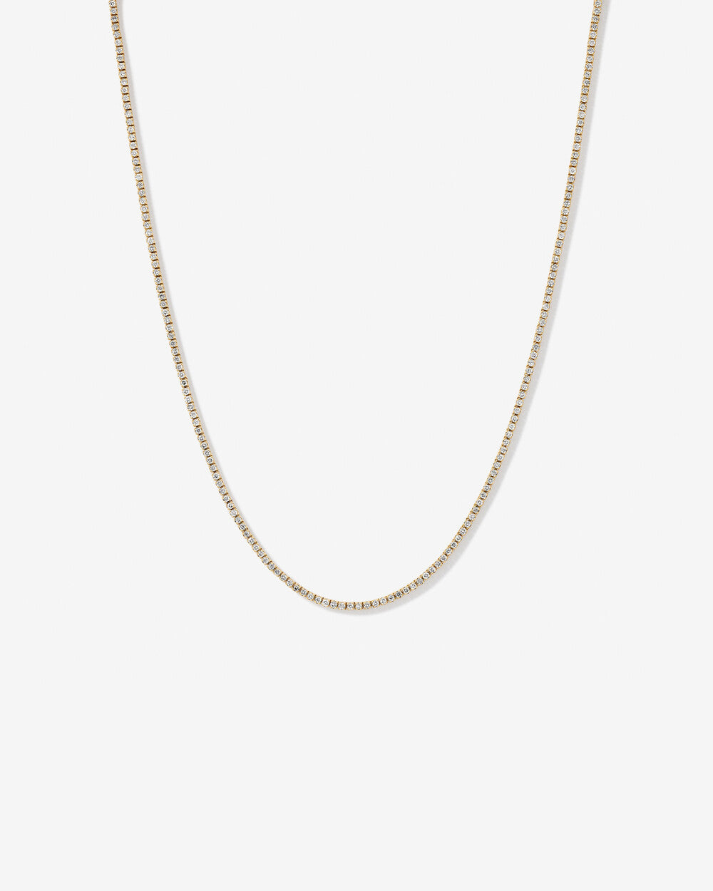 3.80 Carat TW Tennis Necklace in 14kt Yellow Gold