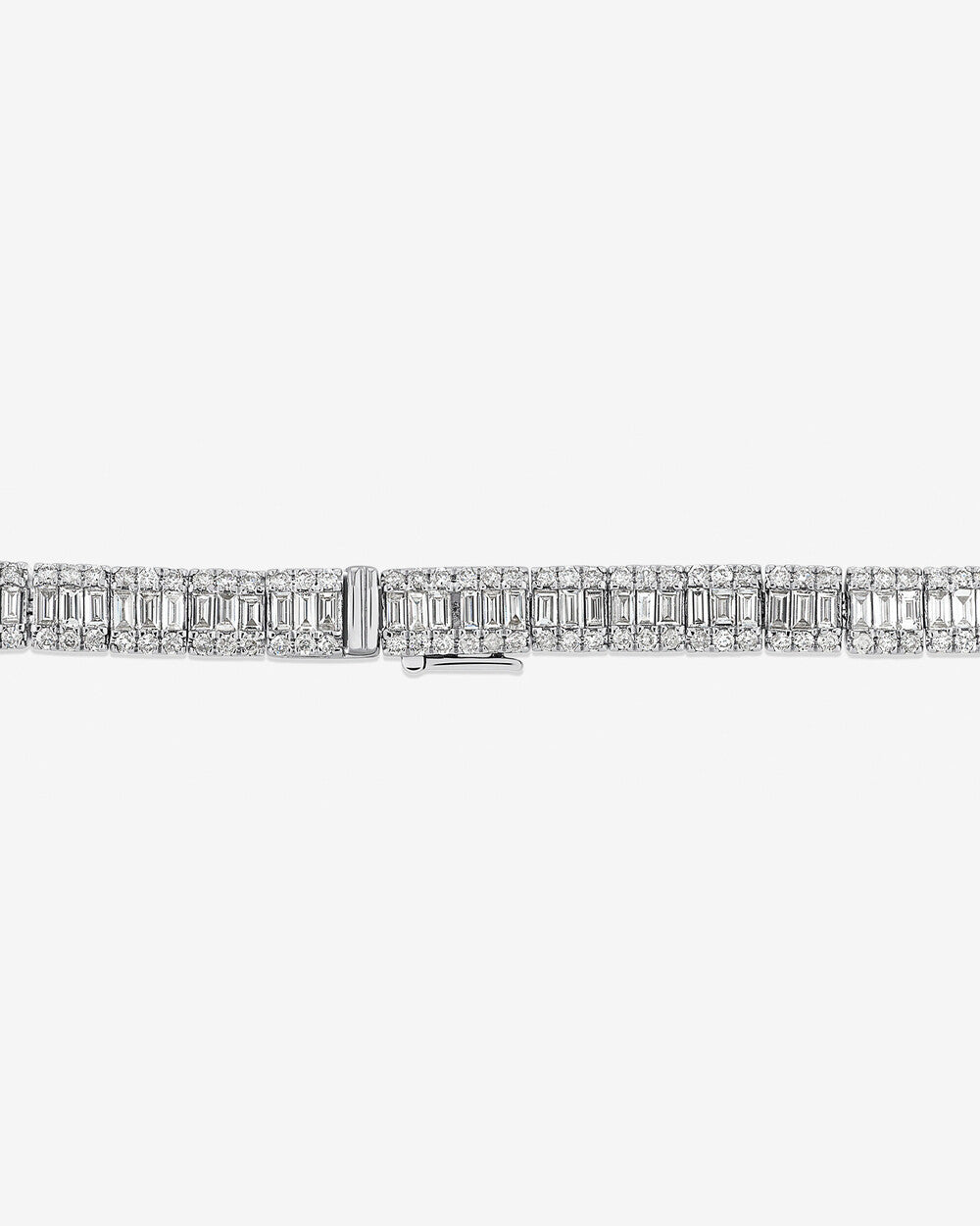 4.10 Carat Baguette Diamond Tennis Bracelet in 14k Gold