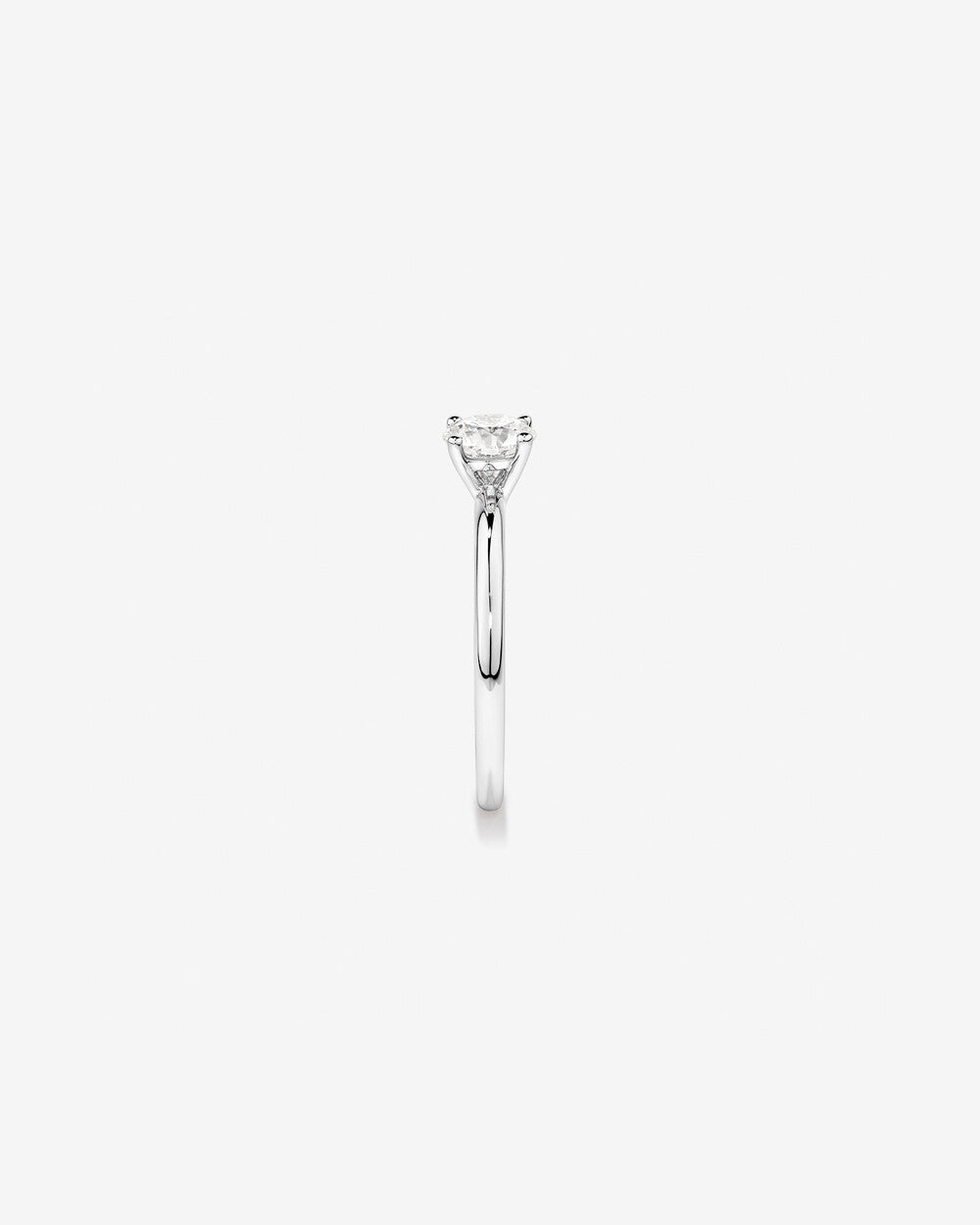 0.80 Carat TW Round Brilliant Lab-Grown Diamond Solitaire Engagement Ring in 14kt White Gold