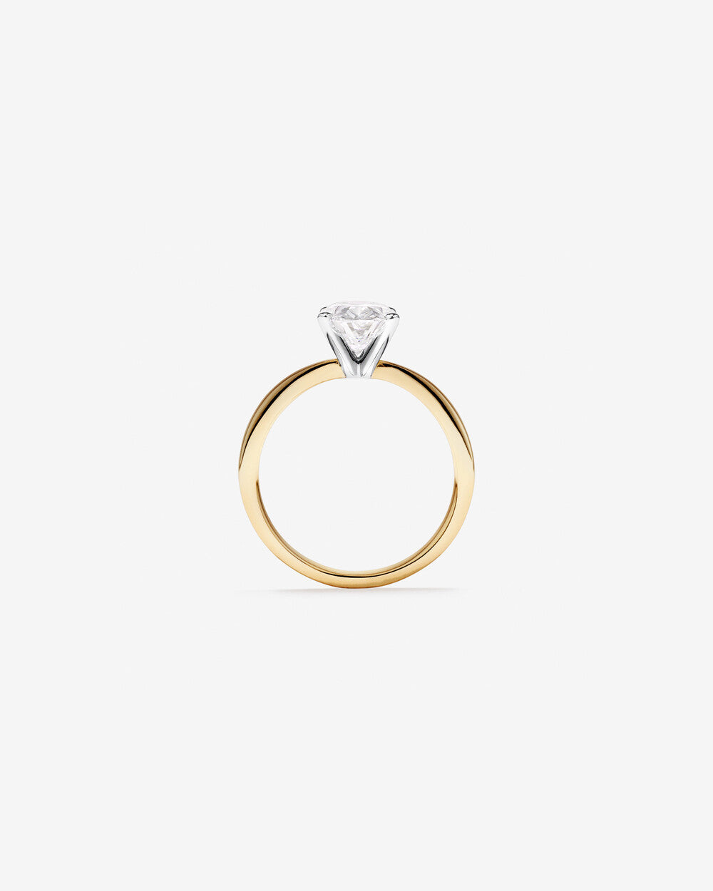 2.00 Carat TW Oval Cut Lab-Grown Diamond Solitaire Engagement Ring in 14kt Gold
