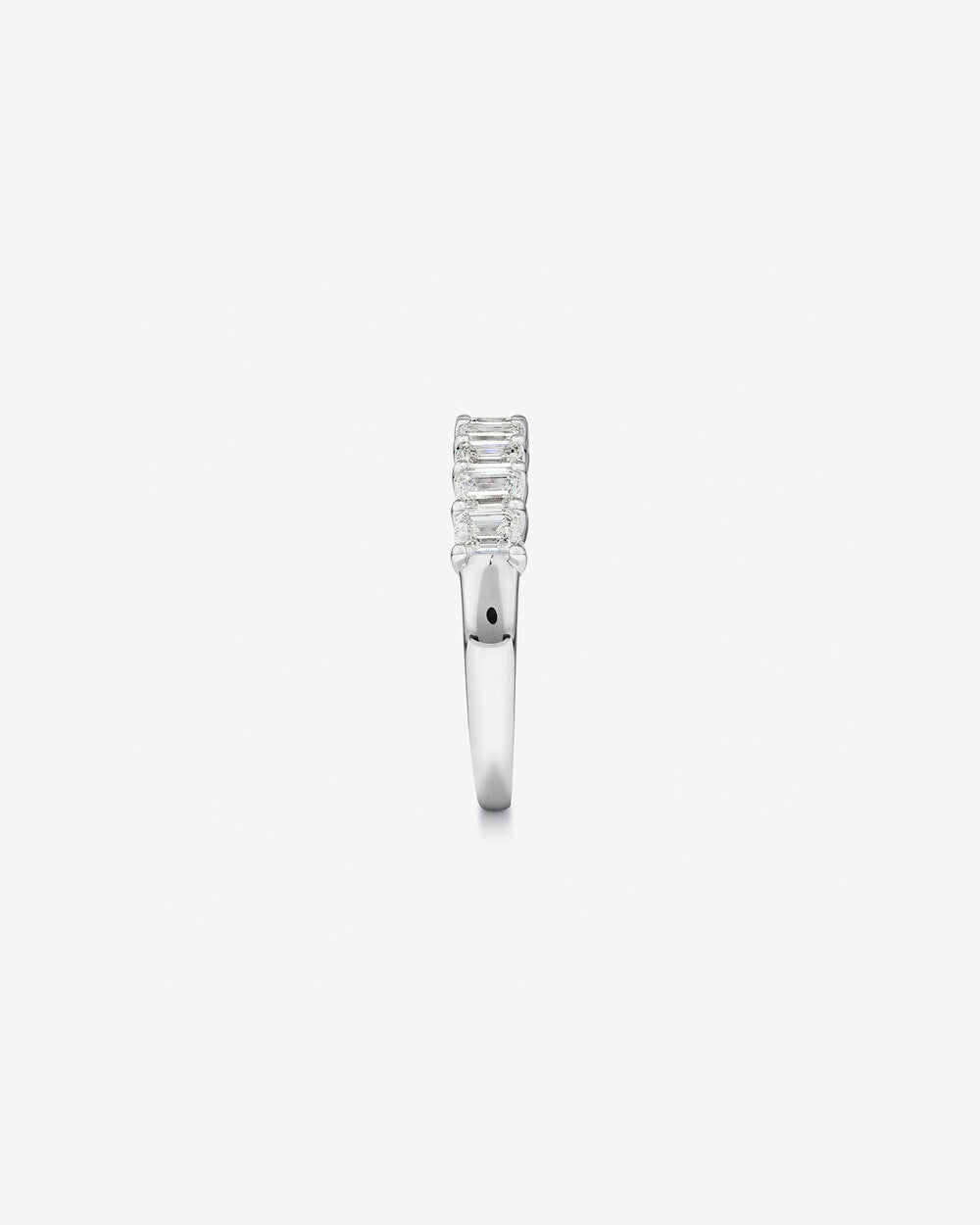 1.00 Carat Emerald Cut Lab-Grown Diamond Wedding Band in 14k White Gold