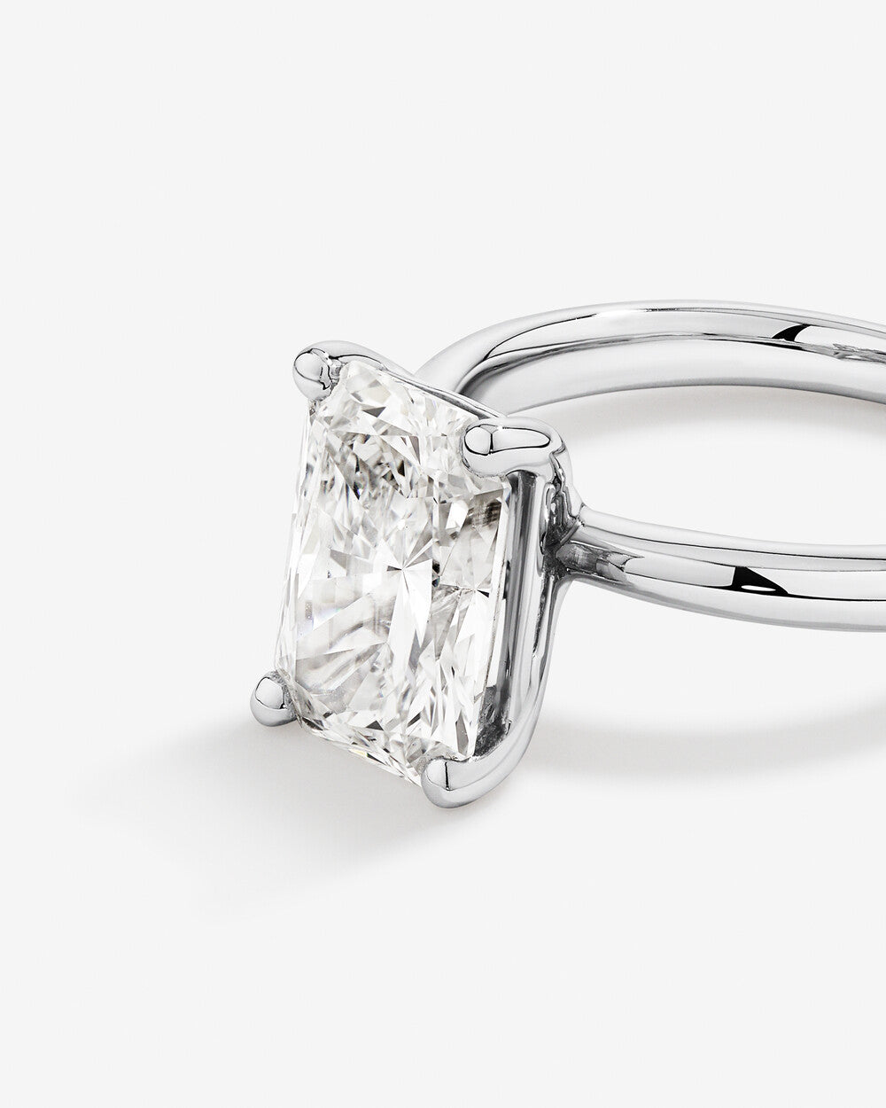 3.00 Carat Radiant Cut Lab-Grown Diamond Solitaire Engagement Ring in 14k Gold