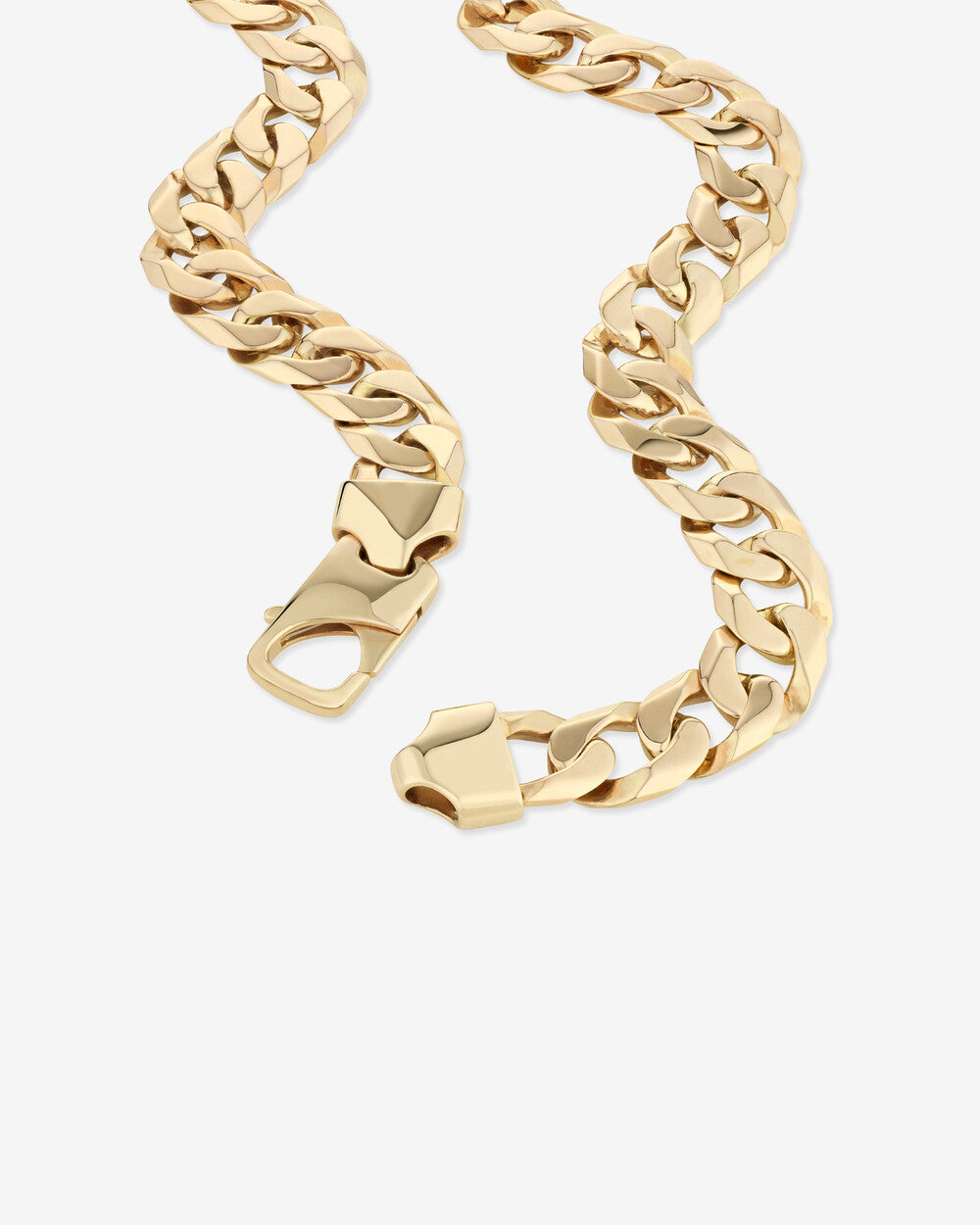 55cm (22") Solid Curb Chain in 10k Yellow Gold